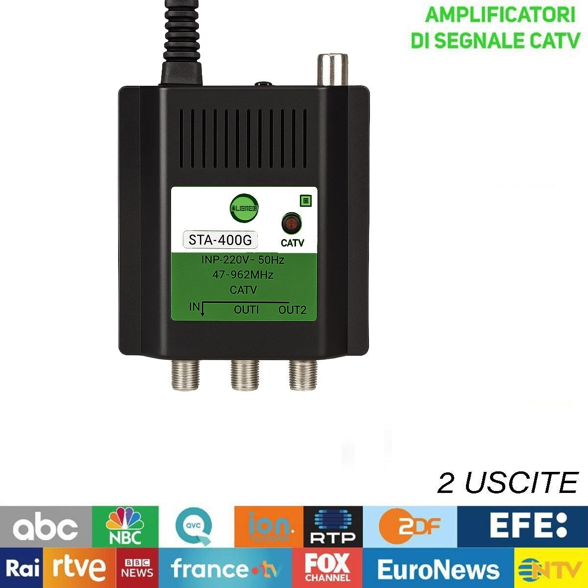 AMPLIFICATEUR SÉPARATEUR SIGNAL TV VIDÉO SIGNAL ANTENNE IN-OUT CATV 3 SORTIES