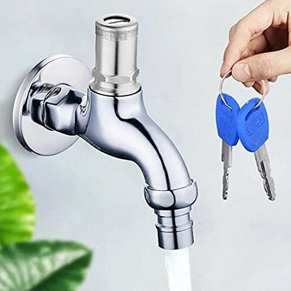RUBINETTO ANTIFURTO ACQUA CON SERRATURA ATTACCO 1/2" CHIAVE DI BLOCCO DGO-155