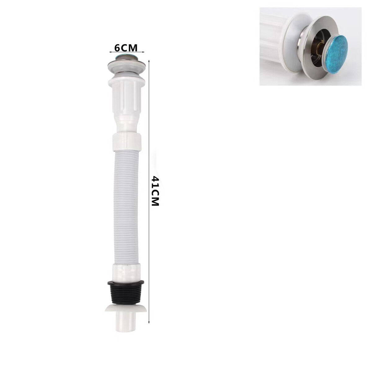 TUBO DI SCARICO FLESSIBILE LAVABO A FALDA UNIVERSALE ACCIAIO FOGNARIO DGO-159