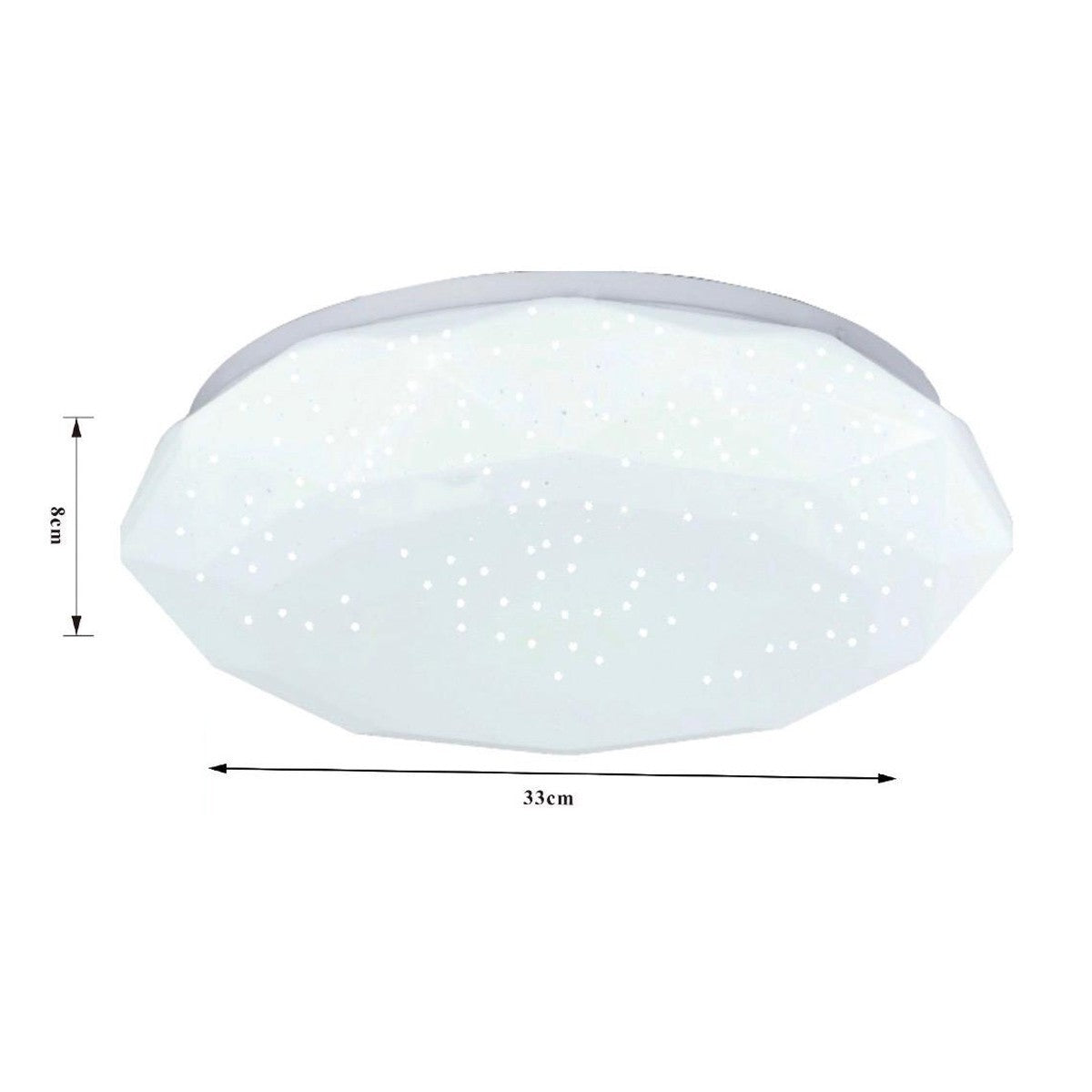 PLAFONIERA LED 36W 3000K-4000K-6500K LUCE REGOLABILE STILE DIAMANTE 31598