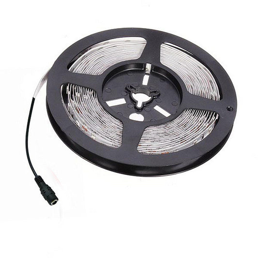 STRISCIA STRIP 300 LED SMD 5050 FLESSIBILE 5M ADESIVA LUCE FREDDA IP65 14.4 W/MT