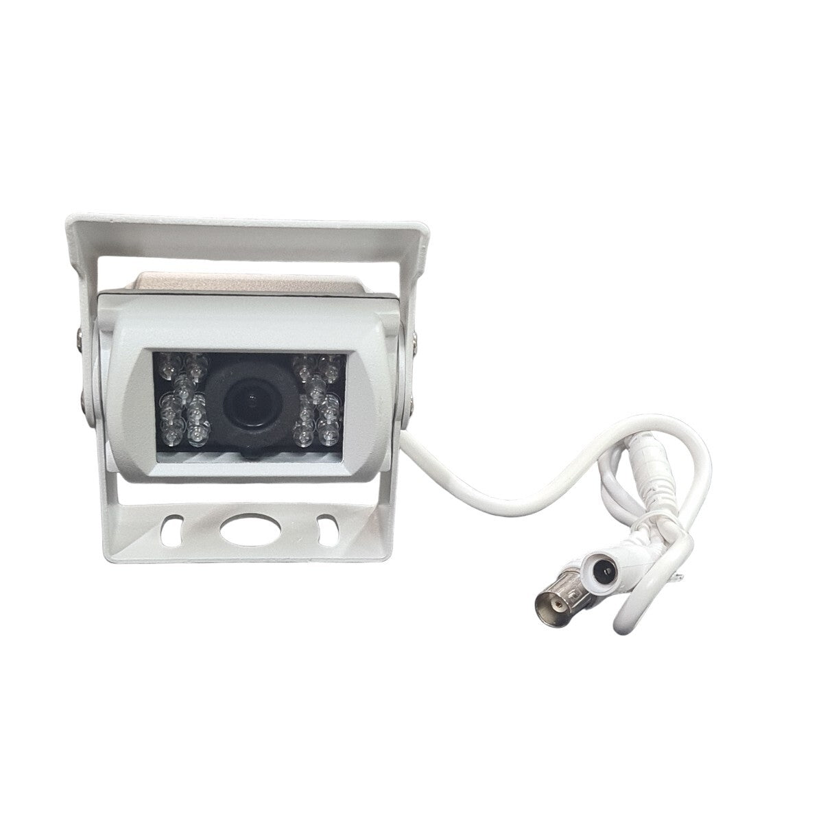 TELECAMERA RETROMARCIA RETROCAMERA 18 LED INFRAROSSI AUTO BIANCA CAMPER SUV BNC