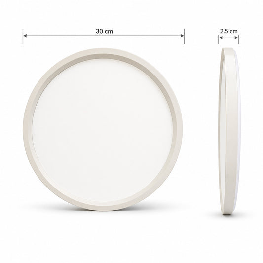 PLAFONIERA LED 24W TONDA Ø30CM 3CCT LUCE 3000K 4000K 6500K SOFFITTO BTL-1001
