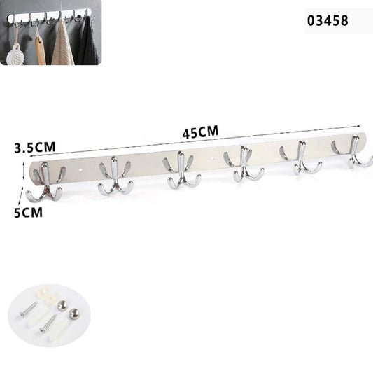 APPENDIABITI 6 GANCI BAGNO MURO GANCIO ASCIUGAMANI CASA CROMATO DA PARETE 03458