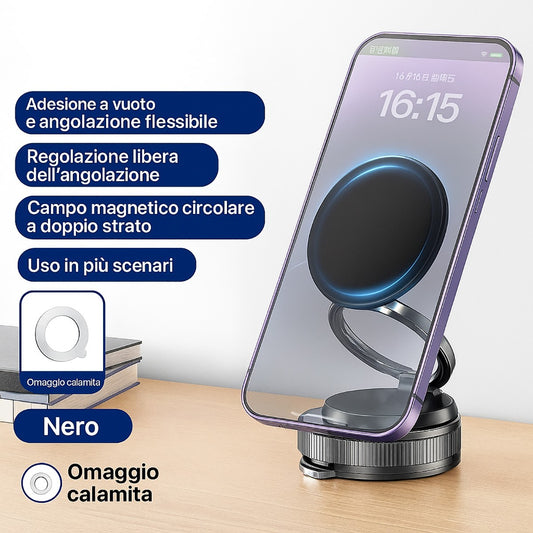 SUPPORT VOITURE MAGNÉTIQUE smartphone ASPIRE MAGSAFE CERCLE ROTATIF ROTATION 360
