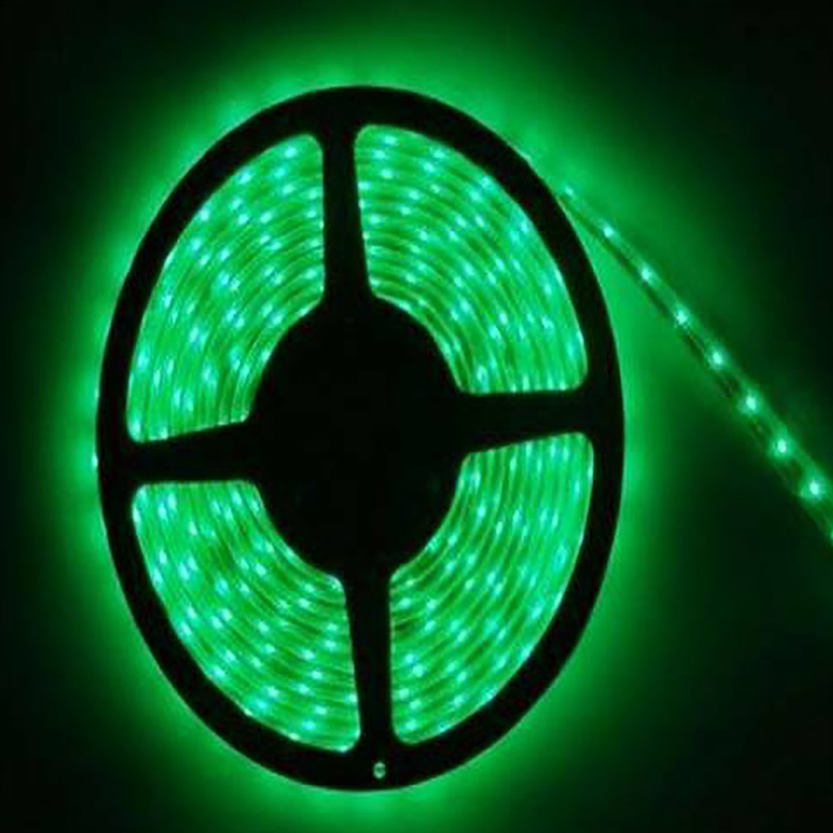 STRISCIA LED VERDE 5MT SMD 5730 ALTA LUMINOSITÀ 12V 15W BOBINA ADESIVA TE-B0489