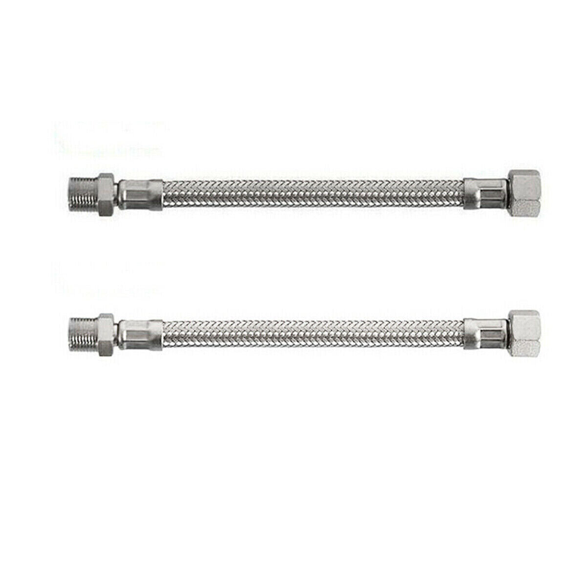 COPPIA TUBO FLESSIBILE 40CM TUBI DI INGRESSO 1/2X1/2 MASCHIO FEMMINA DGO-175
