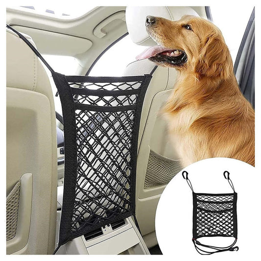 FILET DE RANGEMENT 3 COUCHES POUR CHIEN, ORGANISATEUR DE SIÈGE ARRIÈRE DE VOITURE