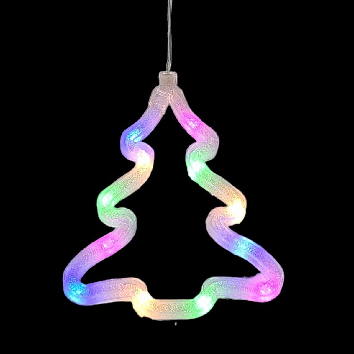 ALBERO NATALE LUMINOSO LED LUCE RGB PORTA FINESTRA VENTOSA ADDOBBI