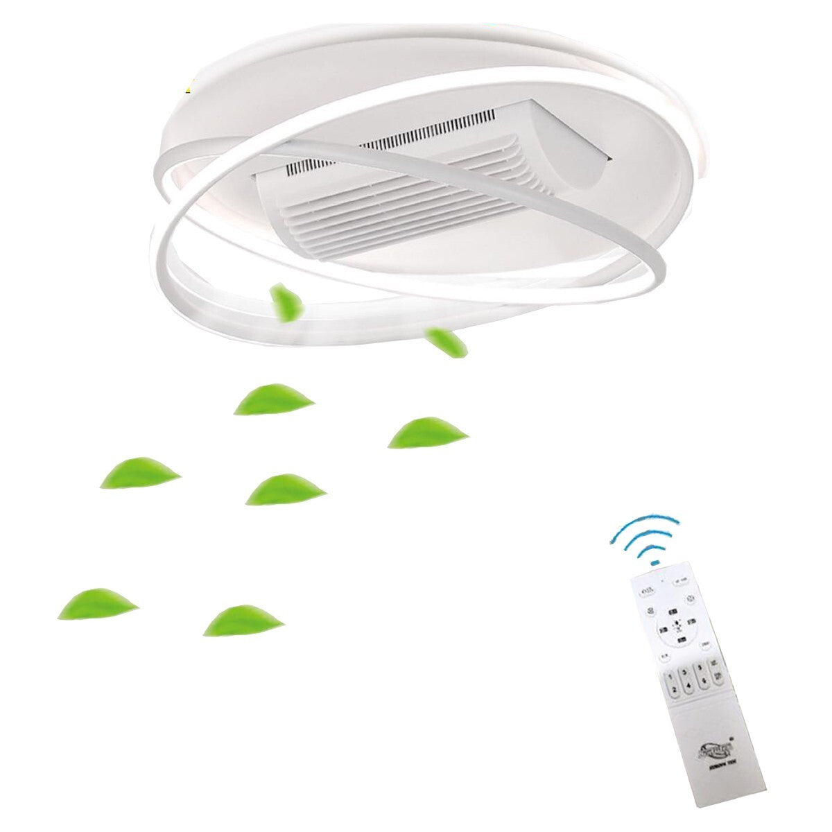 PLAFONIERA LED CON VENTILATORE 55W 500MM SENZA PALE LUCE CALDA FREDDA ET-31530