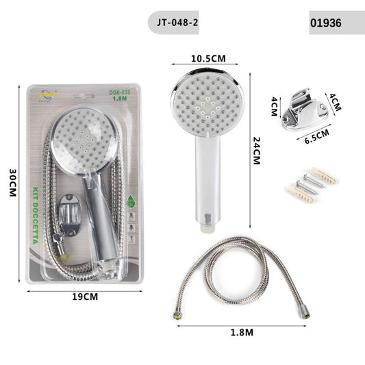 KIT DOCCETTA CROMATA CON FLESSIBILE 1,8M SUPPORTO BAGNO DOCCIA JT-048-2 01936