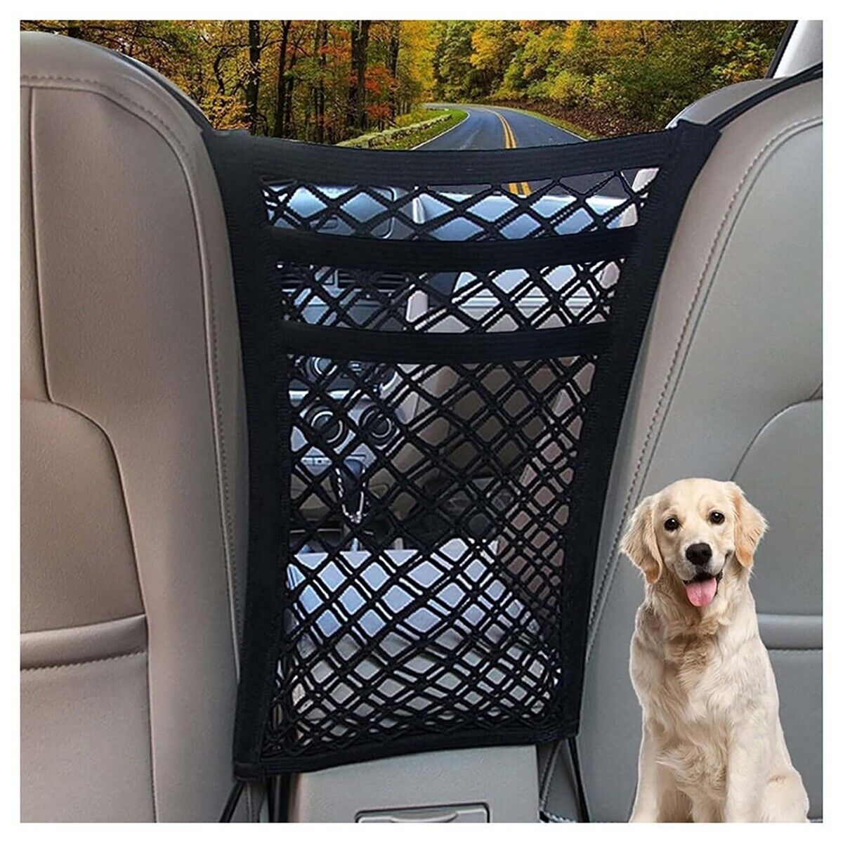 ORGANIZZATORE A RETE PER AUTO CANE 3 STRATI CANI SEDILI POSTERIORI ORGANIZER