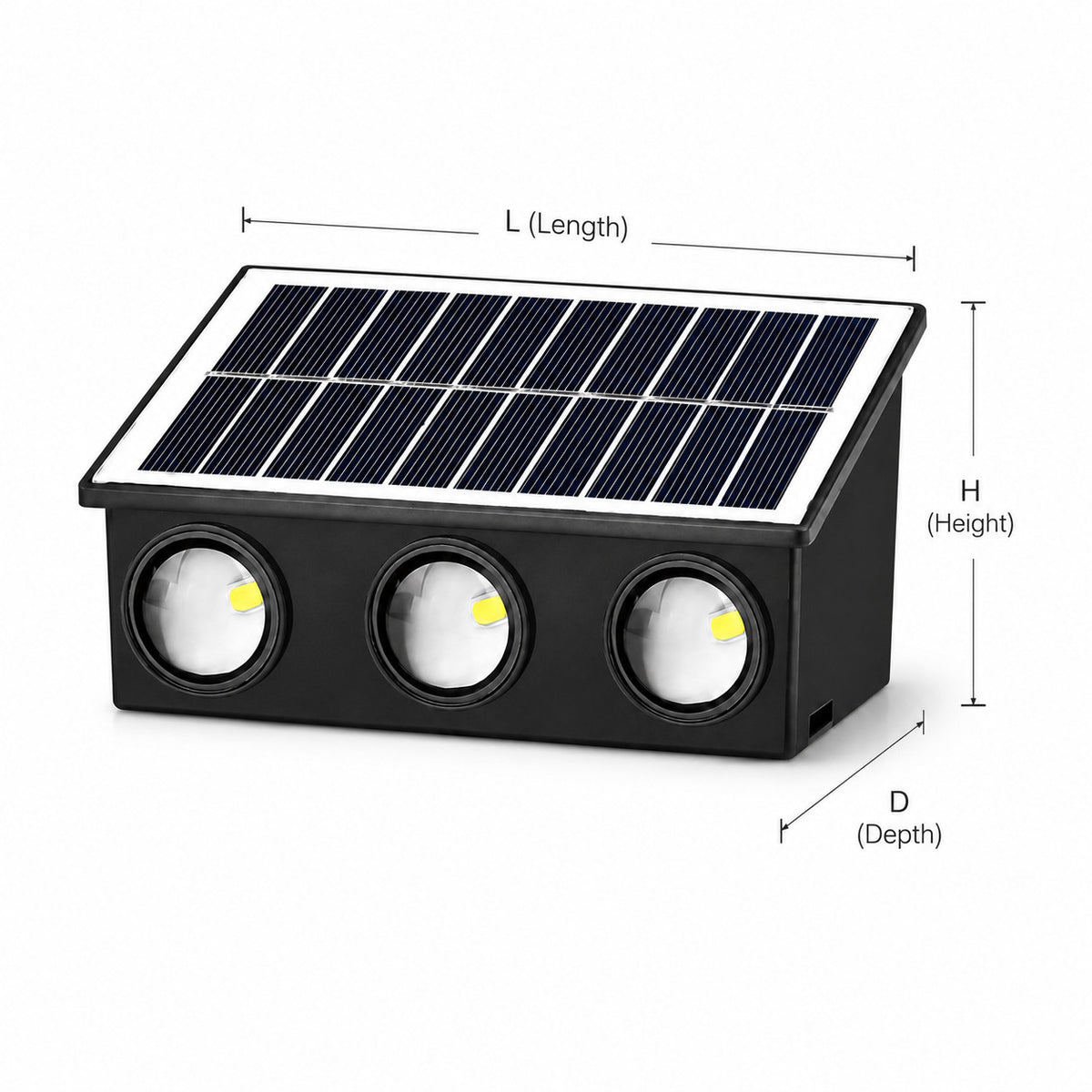 APPLIQUE LAMPE 6 LED MURALE SOLAIRE IP65 BLANC FROID JARDIN TE-B0574