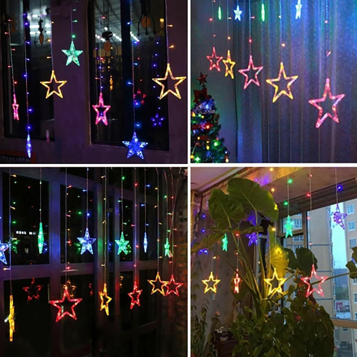 GUIRLANDE LUMINEUSE ÉTOILE LUMIÈRE RGB COULEURS ÉTOILES LUMIÈRES LED NOËL FÊTES DÉCORATIONS