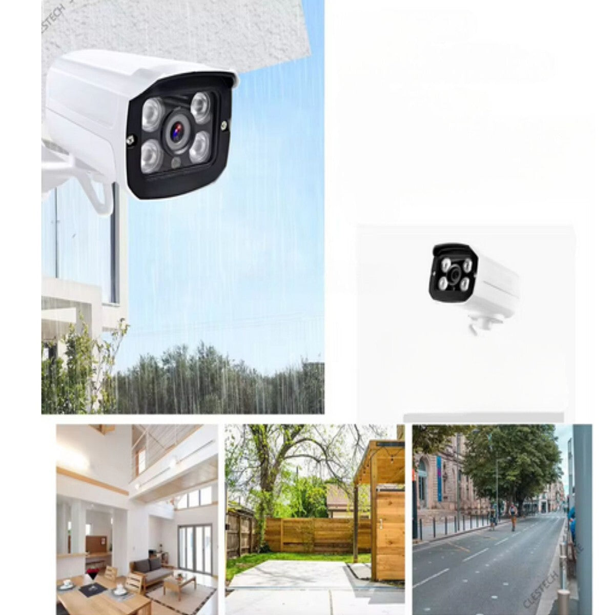 CAMÉRA DE SURVEILLANCE SANS FIL 4 LED 3.6MM 2MPX APP IP66 JT-82047
