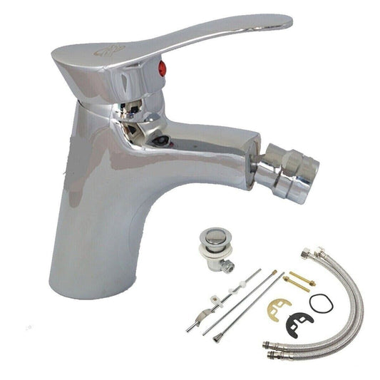 RUBINETTO MISCELATORE CROMATO CASA BAGNO BIDET COMPLETO KIT MONTAGGIO JH-8099