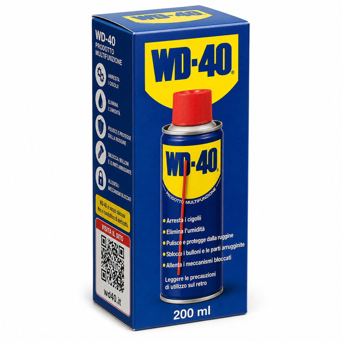 WD-40 SPRAY MULTIFONCTION LUBRIFIANT DÉGRIPPANT ANTICORROSION TRANSPARENT 200ML