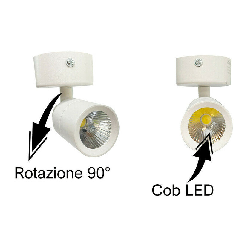 SPOT LED PLAFONNIER ORIENTABLE 5W BLANC FROID MODERNE APPLIQUE MURALE