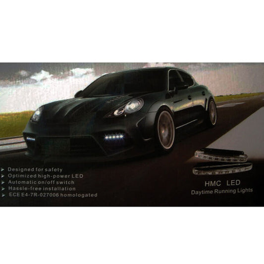 LUCI AUTO 8 LED PER FANALE DAYTIME - DIURNE WATERPROOF DC 12V PARAURTI AUTO