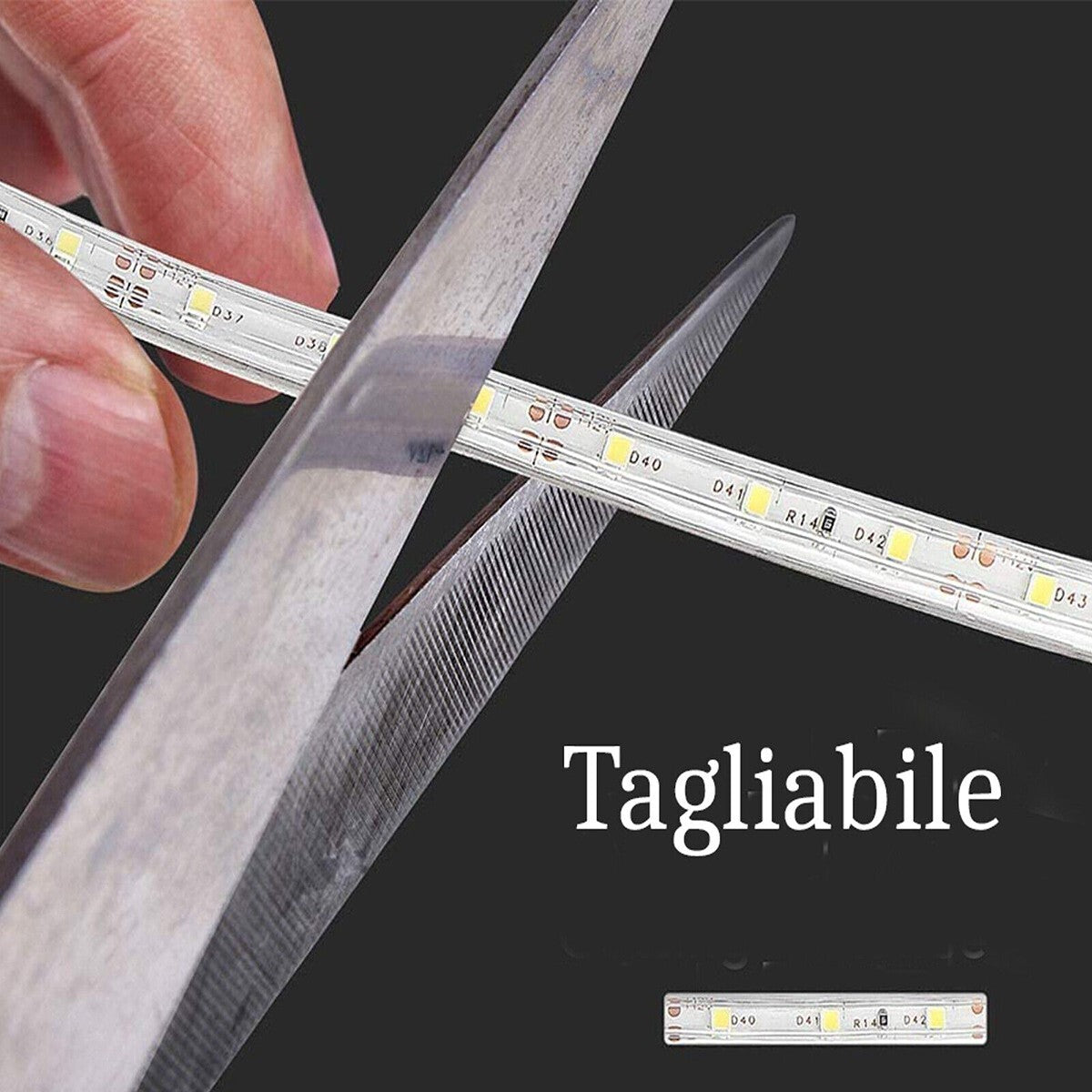 STRISCIA LED 5M LUCE CALDA 3000K 12V 1500LM 15W 5730 FLESSIBILE SINGOLA TE-B0486