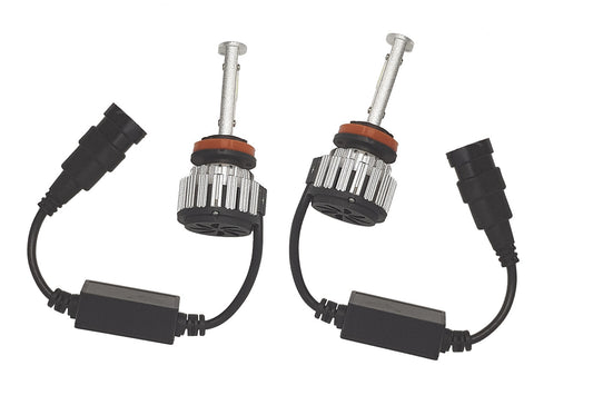 COPPIA LAMPADE FARI RICAMBIO 4S AUTO LED H11 28W ALTA LUMINOSITA' BIANCO FREDDO