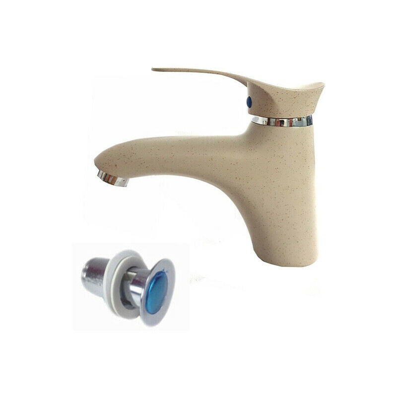RUBINETTO MISCELATORE SABBIA PIETRA PILETTA BAGNO LAVABO KIT MONTAGGIO JH-8191