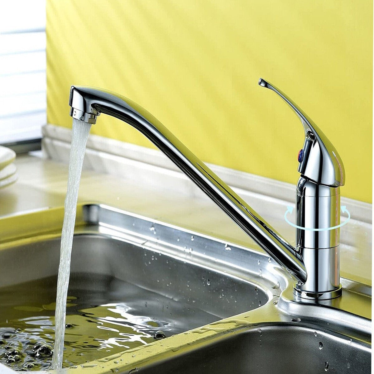 ROBINET MITIGEUR CHROMÉ MAISON CUISINE LAVABO KIT DE MONTAGE COMPLET JH-8064