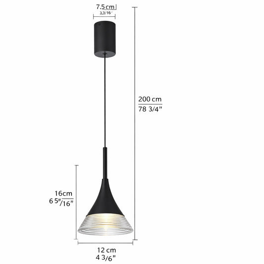 SUSPENSION LED 4W RÉGLABLE 3 COULEURS 3000K 4000K 6000K 400LM LP013