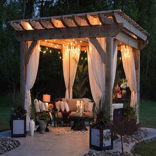 CATENARIA LUCI 5MT E 10 PORTALAMPADE E27 BIANCA ALLUNGABILE IP54 INTERNO ESTERNO