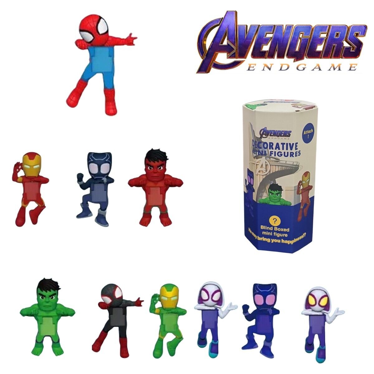 SONNY ANGEL AVENGERS SORPRESA HIPPERS SPIDERMAN CELLULARE PC MINI FIGURA
