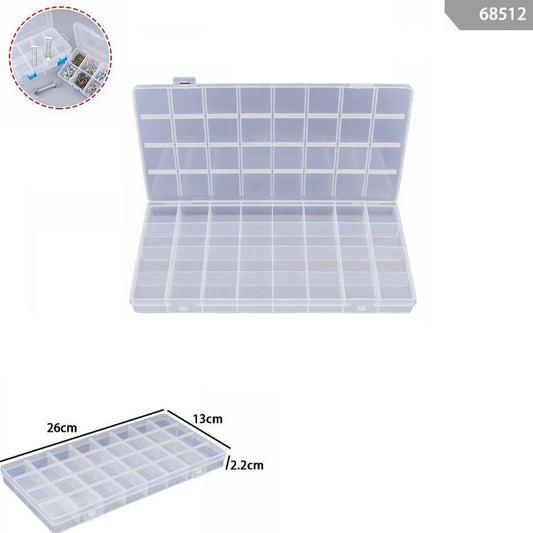 SCATOLA PLASTICA CONTENITORE GIOIELLI PERLINE UTENSILI VITI VARI SCOMPARTI 68512