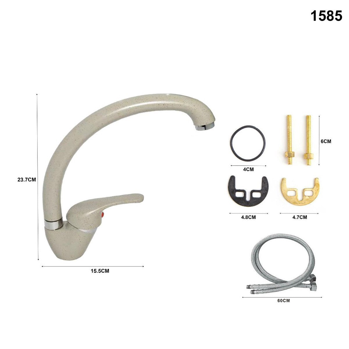 RUBINETTO MISCELATORE CASA LAVANDINO CUCINA MONTAGGIO CANNA ALTA PIETRA 1585