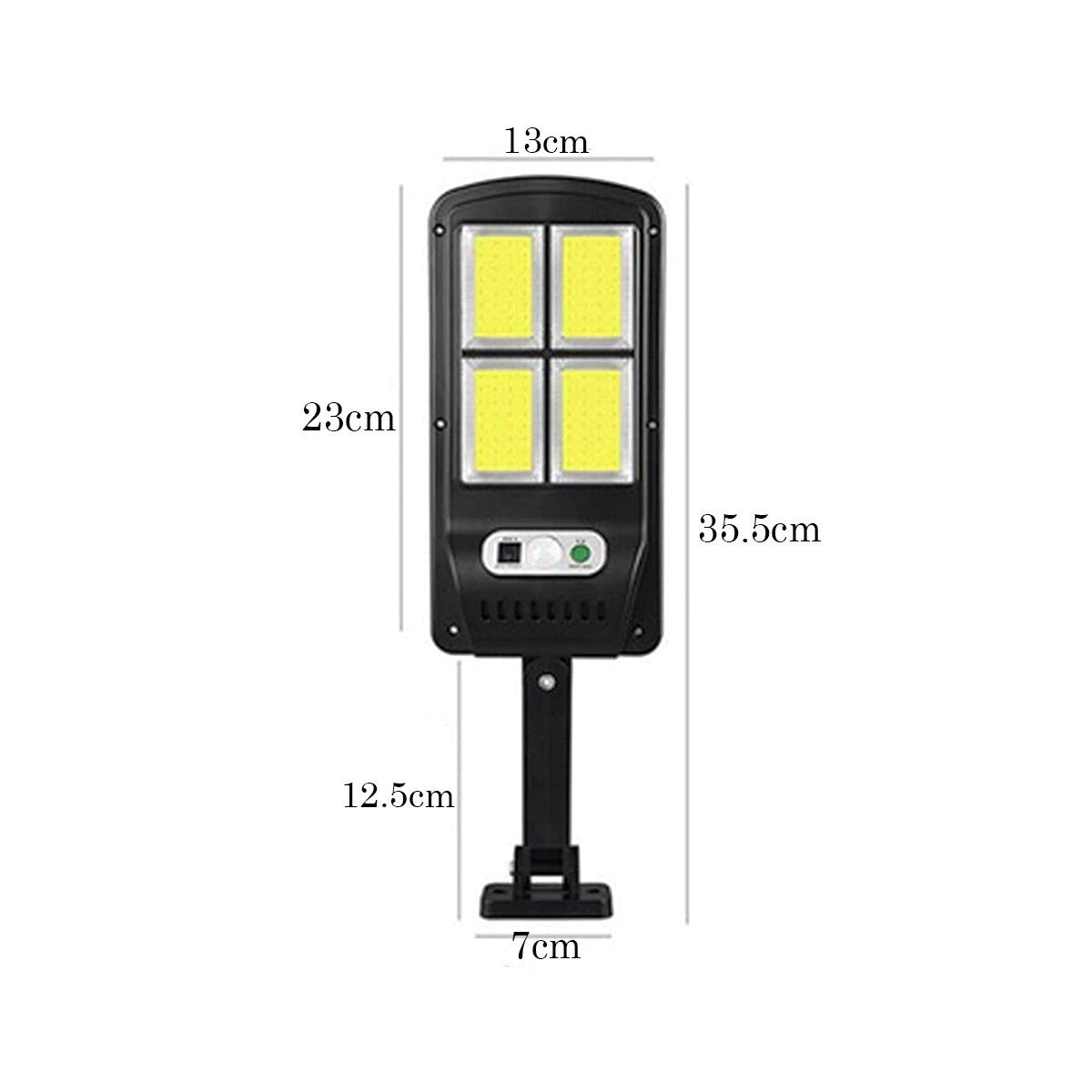 PROJECTEUR LAMPADAIRE SOLAIRE PHOTOVOLTAÏQUE CAPTEUR 4 LED COB TE-B0537