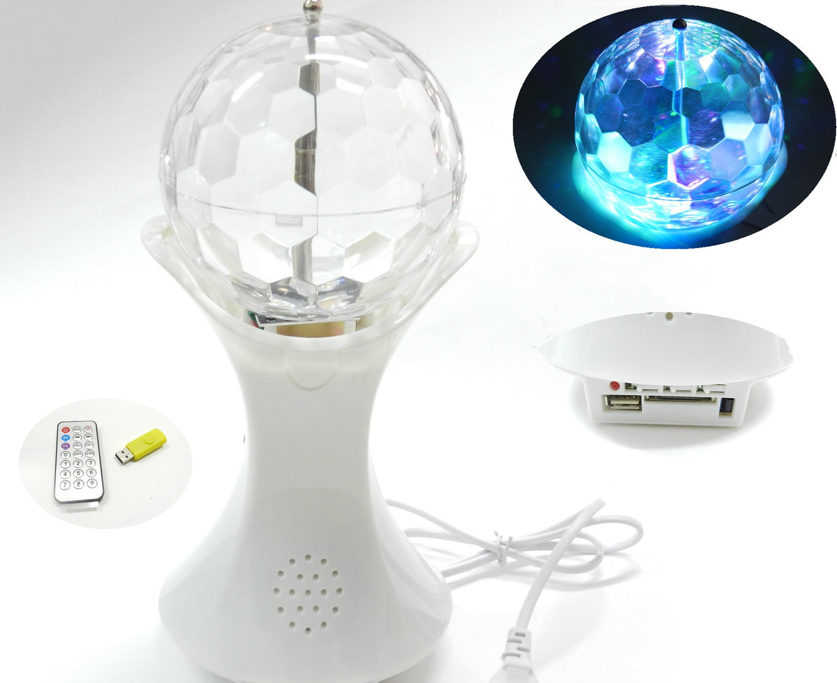 PROJECTEUR LUMIÈRES COUPE DU MONDE LED DISCOTHÈQUE RVB SPHERE MULTICOLORE USB CARTE SD