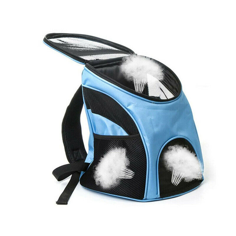 TRASPORTINO ZAINO CANE GATTO DOPPIA SPALLA BORSA TRASPIRANTE ANIMALI DOMESTICI