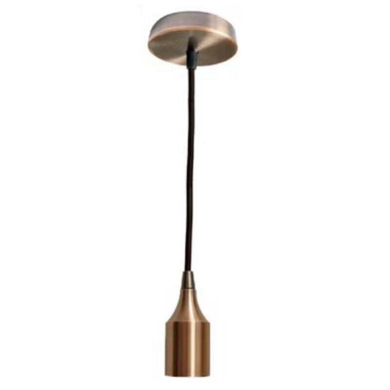 PORTALAMPADA LAMPADARIO SOSPENSIONE SOFFITTO PENDENTE VINTAGE 2MT JD02 BRONZO