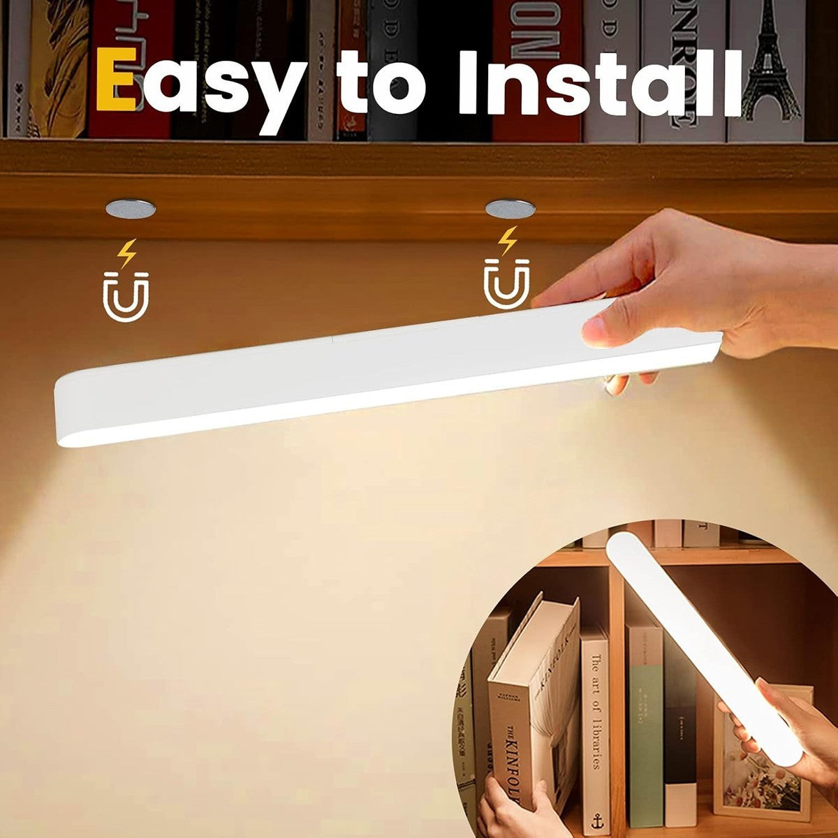 LUCE LED RICARICABILE SOTTOPENSILE MAGNETICA USB 1200MAH CUCINA ARMADIO AS-05992