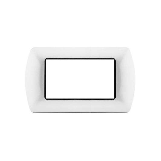 PLACCHETTA PLACCA BIANCO COMPATIBILE LIVING 3 POSTI COPRI INTERRUTTORE CL 119