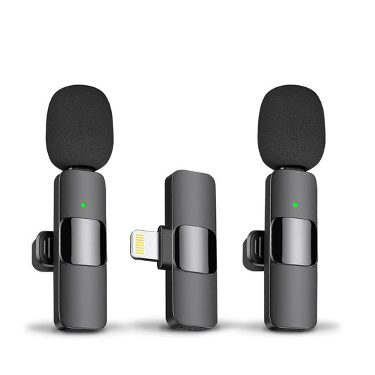 2 MICROPHONES LAVALIER LIGHTNING INTERVIEWS VIDÉO ENREGISTRE MICROPHONE AUDIO AC48829