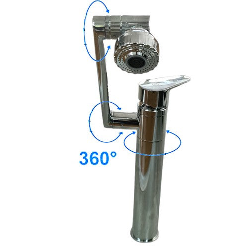 ROBINET MITIGEUR DE CUISINE CHROMÉ MONOCOMMANDE ROTATION 360° BRAS 1802