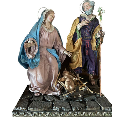 NATIVITA' SAN GREGORIO ARMENO NATALE PRESEPE GIUSEPPE MARIA GESU' DIPINTI MANO
