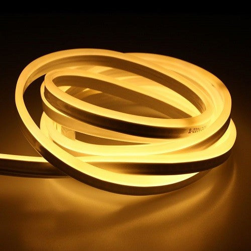 BANDE LED 2 MÈTRES LUMIÈRE CHAUDE FLEXIBLE TUBE DÉCORATIF NÉON IP65 12V VOITURE