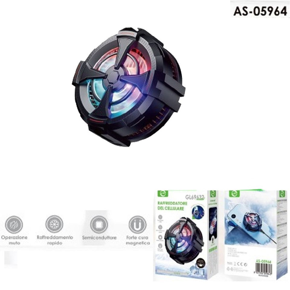 VENTOLA PER RAFFREDDAMENTO TELEFONO CELLULARE MAGNETICA RADIATORE AS-05964