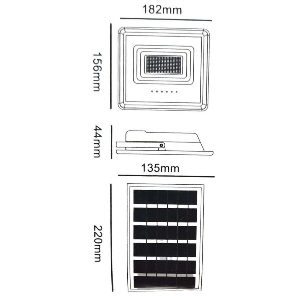 FARO LED FARETTO ALTA LUMINOSITA' PANNELLO SOLARE CREPUSCOLARE TELECOMANDO 50W