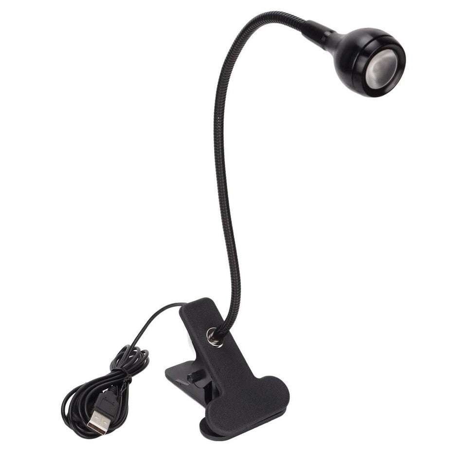 LAMPADA COLLA UV LUCE VIOLA RAGGI ULTRAVIOLETTI LED CLIP TAVOLO NAIL ART UNGHIE