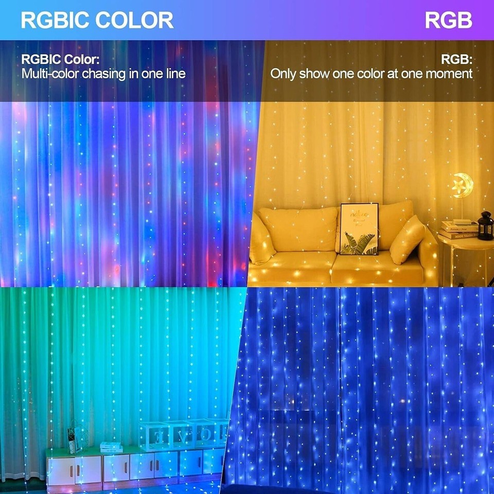 GUIRLANDE 300 LED 30M BLUETOOTH RGB SMART APP NOËL IP20 SAPIN