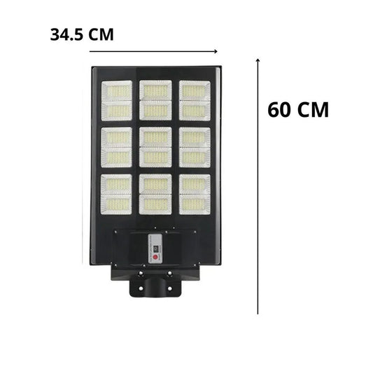 LAMPADAIRE SOLAIRE PANNEAU SOLAIRE POTEAU TÉLÉCOMMANDE DÉTECTEUR MOUVEMENT 900W