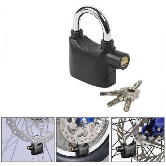ALARME BLOQUE-DISQUE ANTIVOL SONORE MOTO SCOOTER CADENAS 110dBa 70MM ALL-7033
