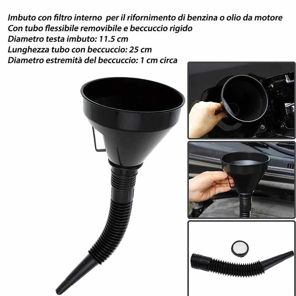 IMBUTO CON FILTRO RIFORNIMENTO DI BENZINA OLIO MOTORE CARBURANTE PER AUTO MOTO