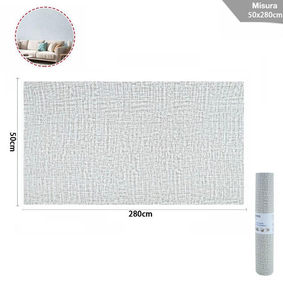 ROTOLO ADESIVO PER MURO PARETE RIVESTIMENTO CARTA DA PARATI MURI 50x280cm 73127
